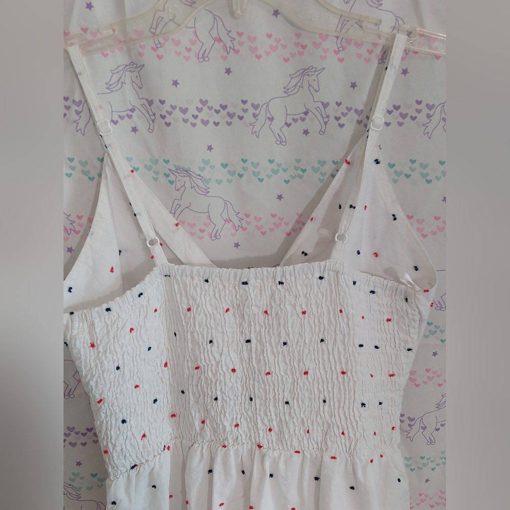 Jessica Simpson Flirty Summer Dress Sz Large Peep Hole Bodice Cotton - Picture 6 of 12